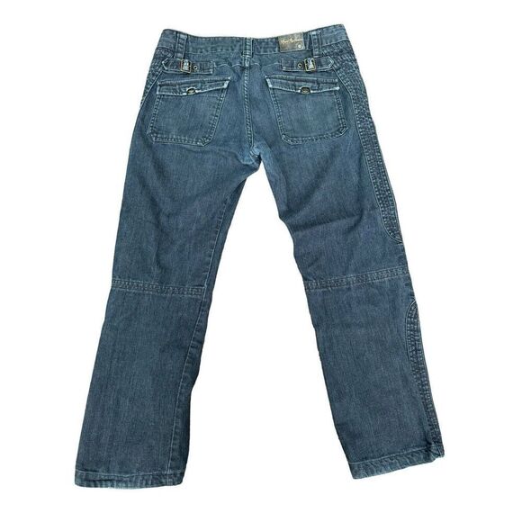 Diesel Women's/ Mens Cargo Size 33 Straight Leg Dark Wash zip Fly Blue Jeans - Picture 12 of 16